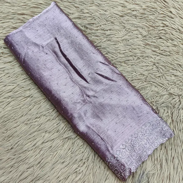 Satin Fabric Heavy Stone Work Hijabs | HJ10